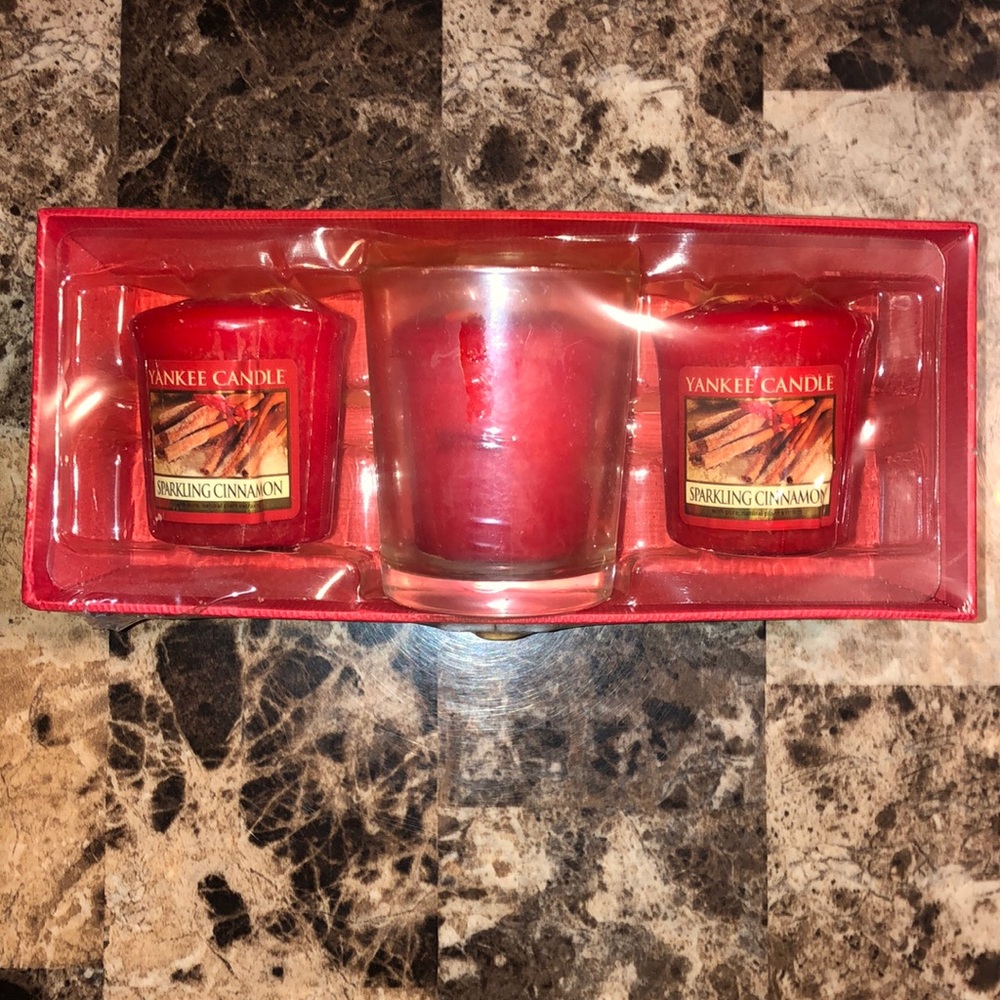 Yankee Candle Sparkling Cinnamon Candle Set
